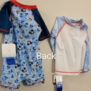 2 set  12 month Micky mouse  swim tops